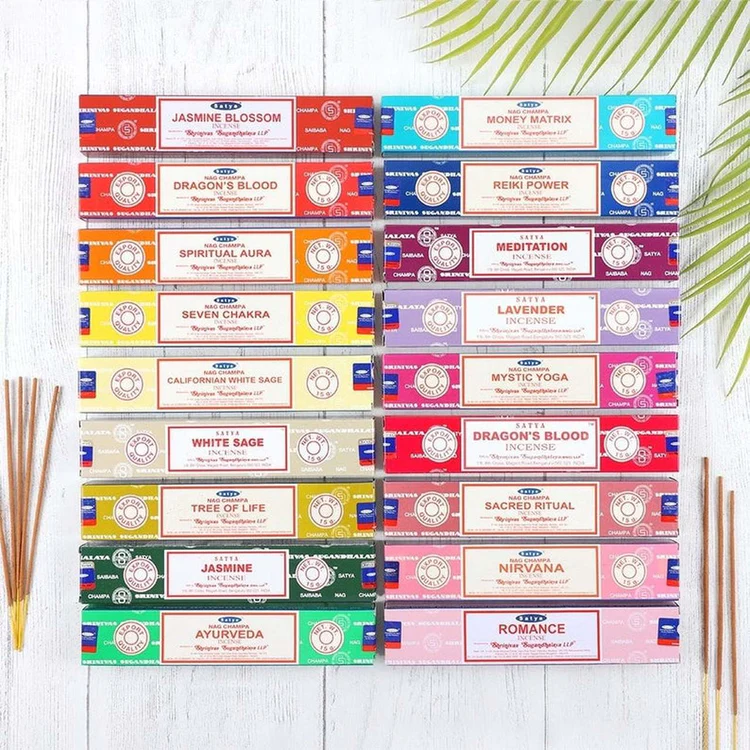 OFFERTA 6 CONFEZIONI DI INCENSO SPIRITUAL SATYA 15GR ASSORTITE