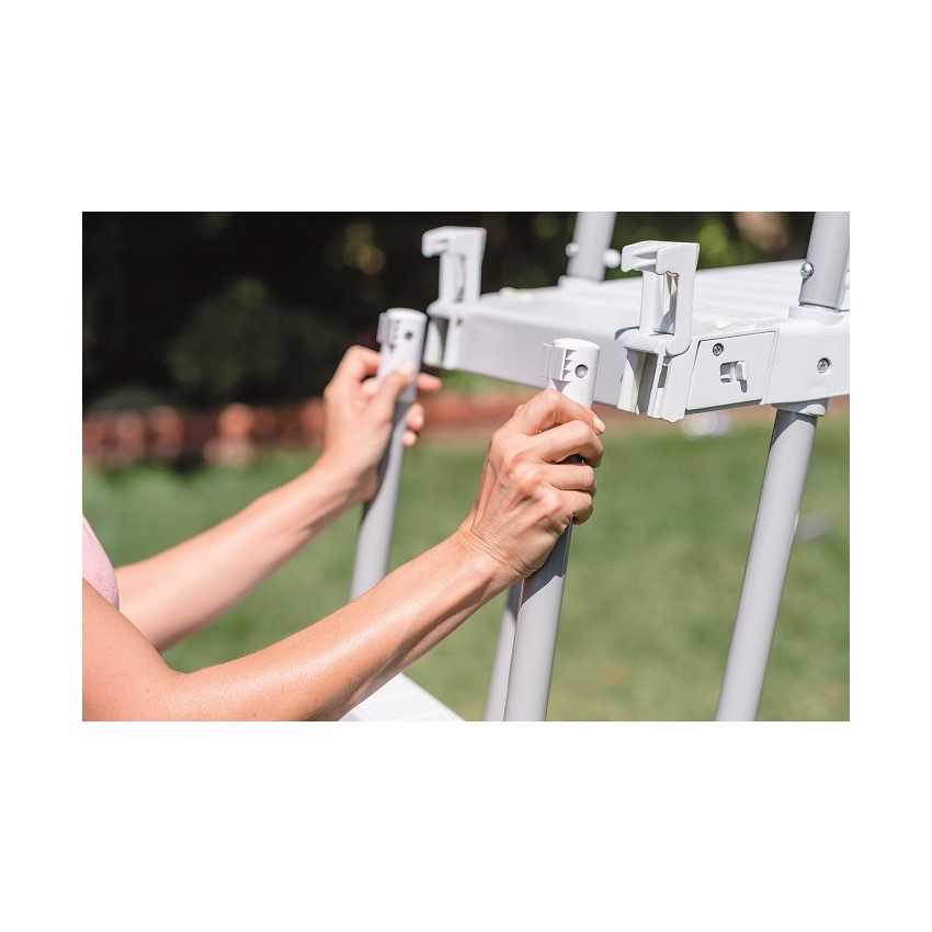 SCALETTA PISCINA  122-132 CM CON GRADINI REMOVIBILI