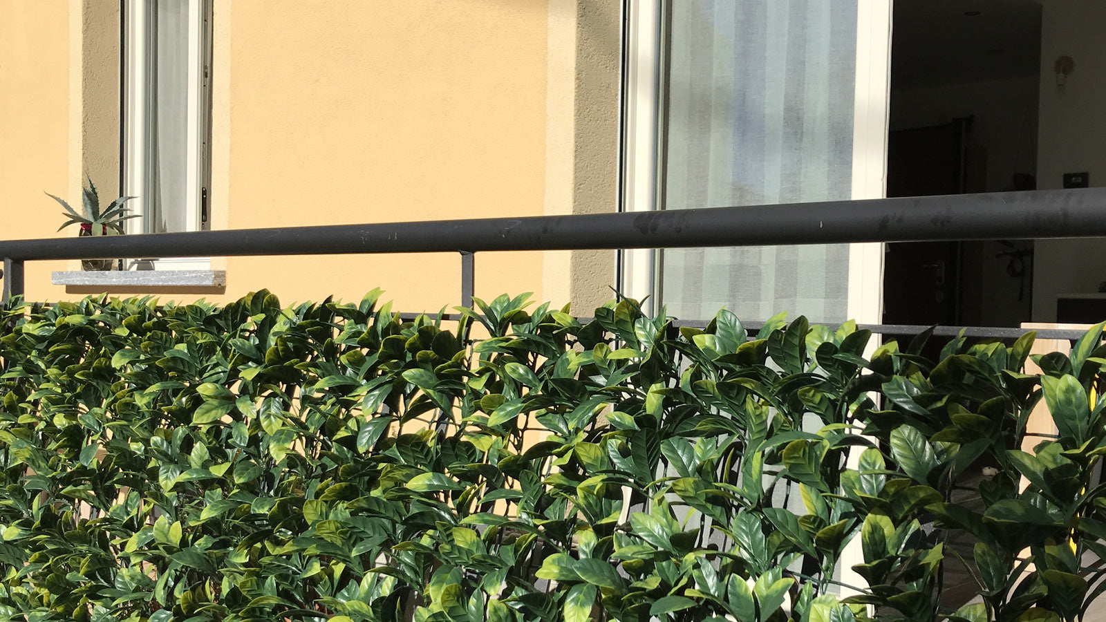 SIEPE SINTETICA SU RETE DI PLASTICA DIVY 3D PLUS LAURUS 1X3 M