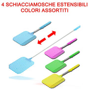4 SCACCIAMOSCHE ESTENSIBILI COLORI ASSORTITI
