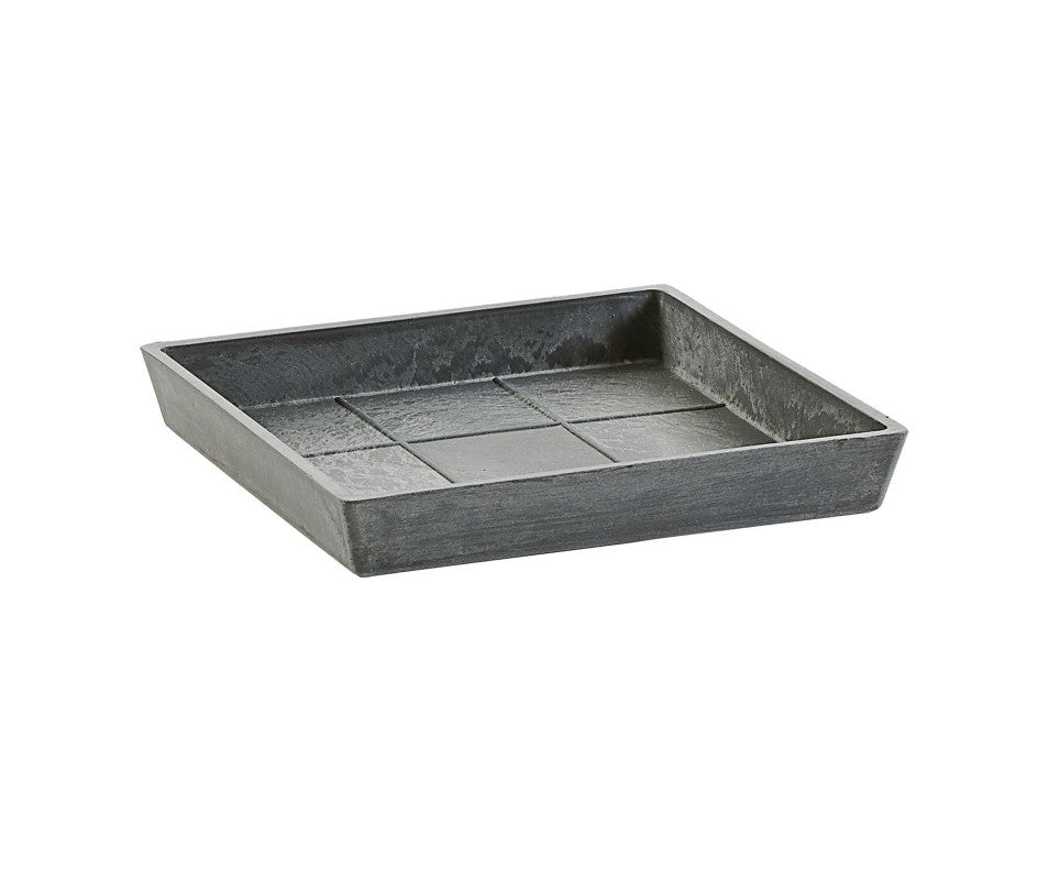 SOTTOVASO QUADRATO ROTTERDAM GRIGIO 18CM