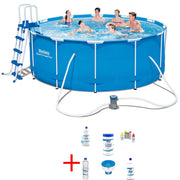 OFFERTA PISCINA STEEL PRO FRAME ROTONDA 366X122CM CON POMPA E ACCESSORI + KIT MANTENIMENTO