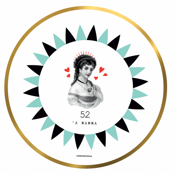TOVAGLIETTA LA SMORFIA NAPOLETANA 52 A' MAMMA DIAM.39CM