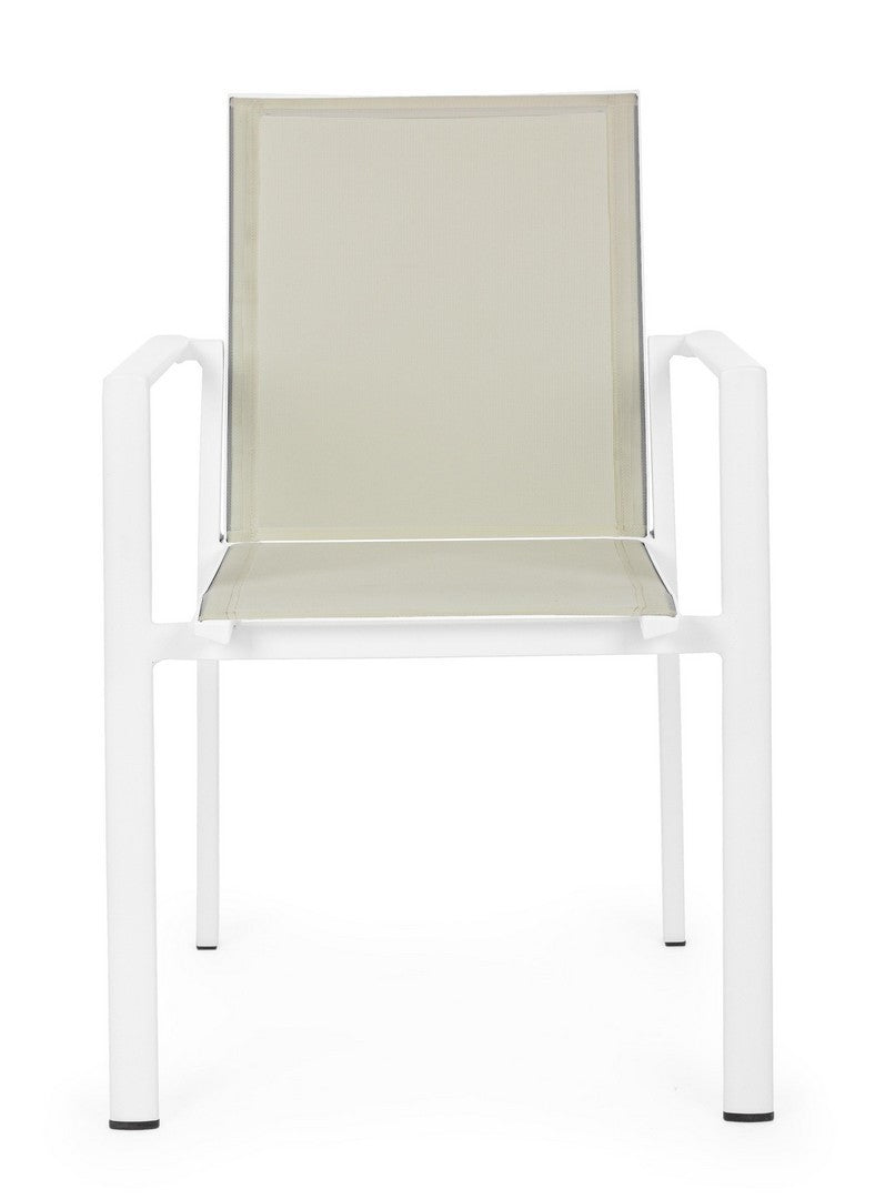 Sedia Impilabile Konnor Bianca 56.2x60x88 cm Bizzotto