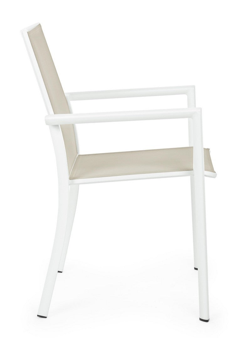 Sedia Impilabile Konnor Bianca 56.2x60x88 cm Bizzotto