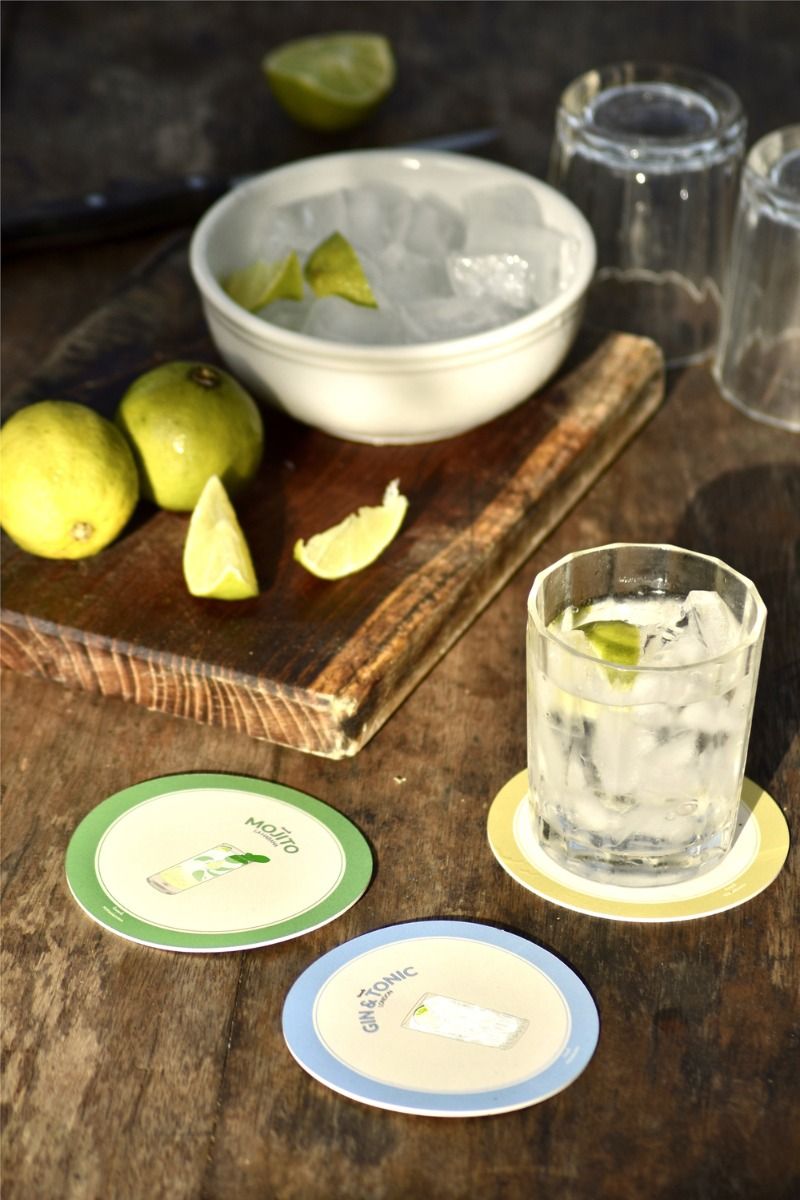 SET 6 SOTTOBICCHIERI COCKTAIL