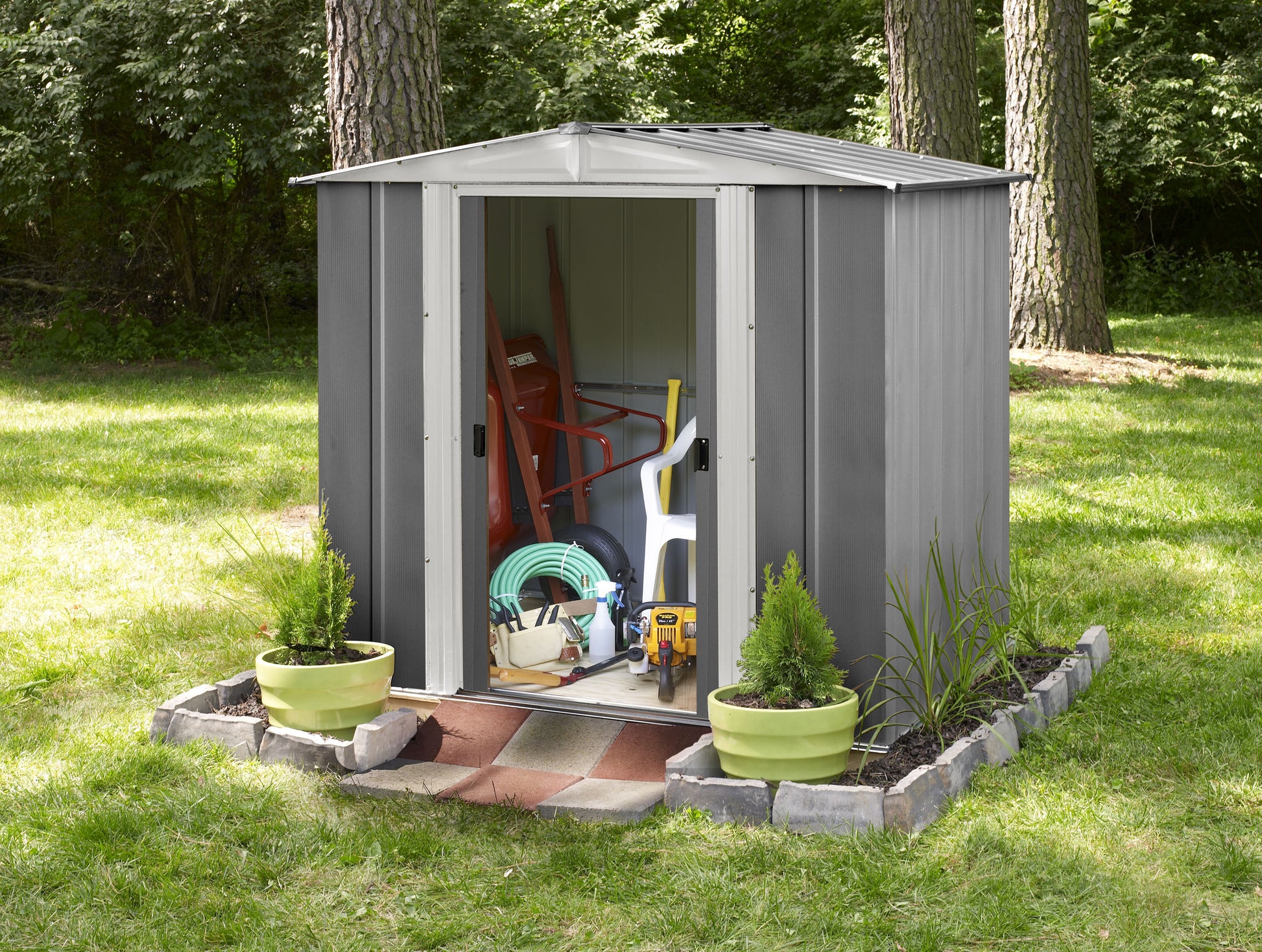 BOX DA GIARDINO SELMONT SMALL IN METALLO 194X151X177 CM