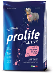 CROCCHETTE PROLIFE SENSITIVE ADULT AGNELLO & RISO - MEDIUM/LARGE 10KG