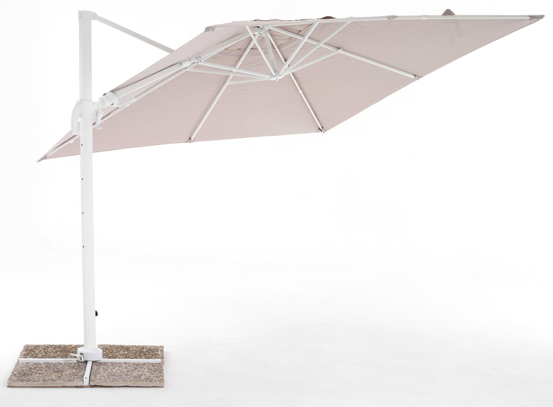 OMBRELLONE  RETRATTILE/ORIENTABILE/ INCLINABILE LATERALMENTE SENSO SHAKE 3x4 GRIGIO