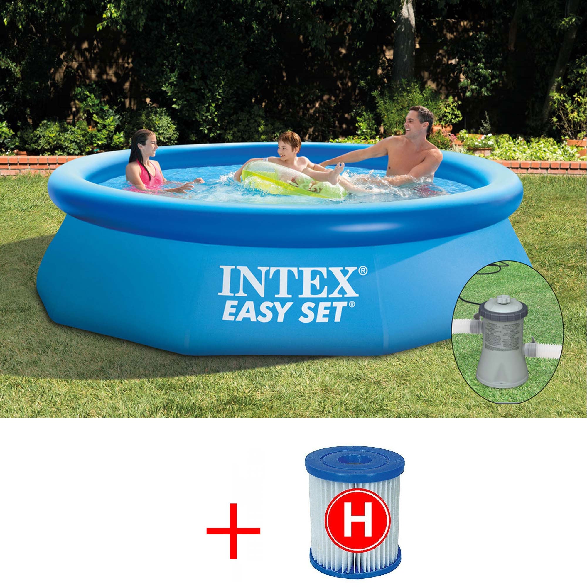 OFFERTA PISCINA INTEX EASY SET 244X76CM CON POMPA FILTRO + CARTUCCIA (DA CREARE)