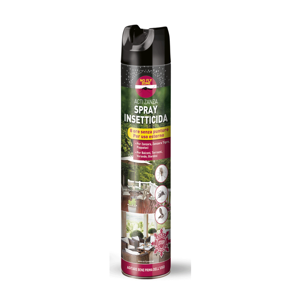 INSETTICIDA SPRAY ANTIZANZARE PER AMBIENTI ESTERNI