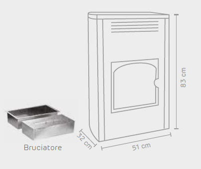 STUFA A BIOETANOLO MELODIA VENTILATA IN ACCIAIO ANTRACITE