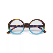 OCCHIALE DA LETTURA MODELLO LAURA COLORE HAVANA E BLU GRAD.+1.00 OKKIA