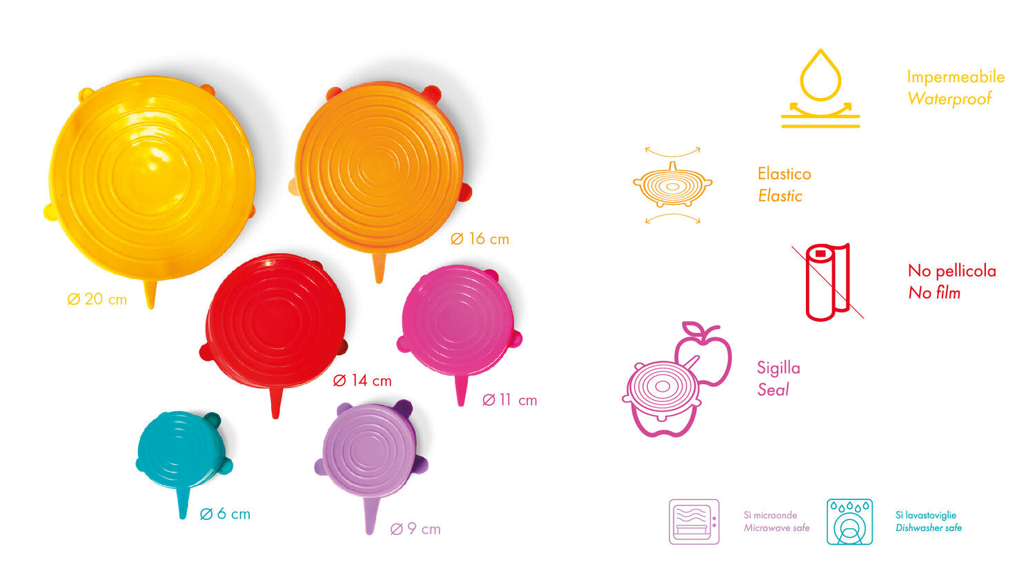SET 6 COVER SALVAFRESCHEZZA IN SILICONE