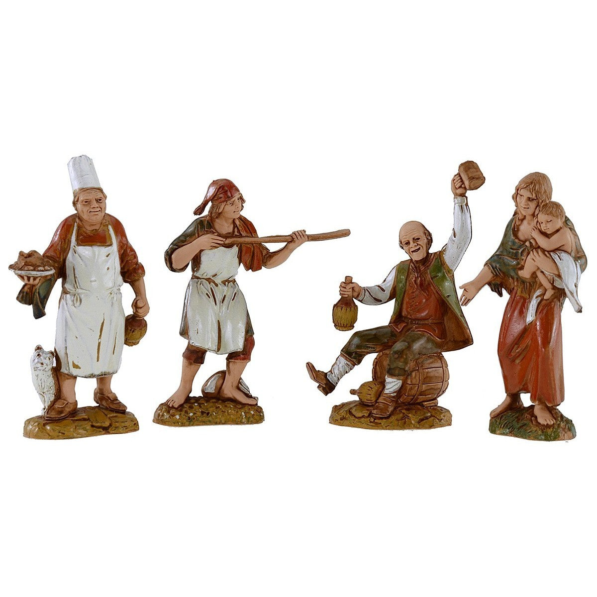1 PASTORE 10CM IN RESINA PER PRESEPE MODELLO ASSORTITO