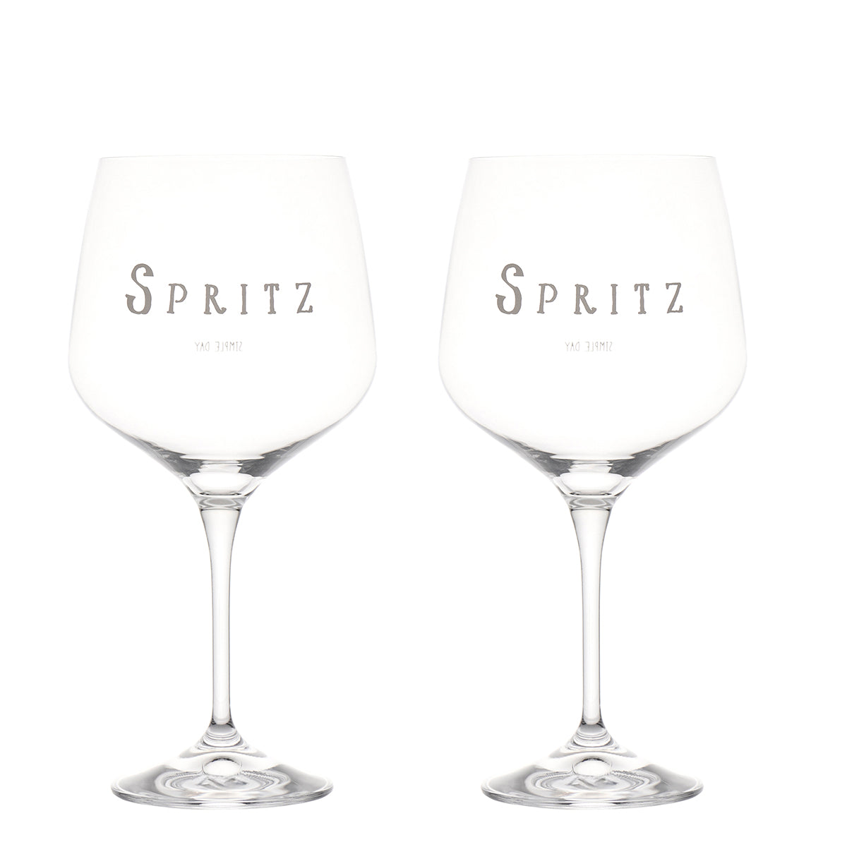 Set 2 calici cocktail Spritz 82cl decoro bianco Simple Day