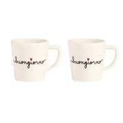Set 2 Tazzine Espresso Buongiorno D 5.5 H 6 cm 100ml Bianco Simple Day