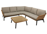SET SALOTTO PANORAMICO TORNADO +TAVOLINO TORNADO GRAFITE E BEIGE