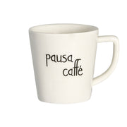 Set 2 Tazzine Espresso D5.5cm H6cm 100ml Bianco con scritta nera Simple Day
