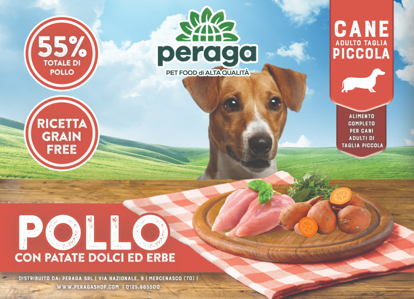 CROCCHETTE PERAGA GRAIN FREE PER CANE ADULTO TAGLIA PICCOLA 2KG POLLO