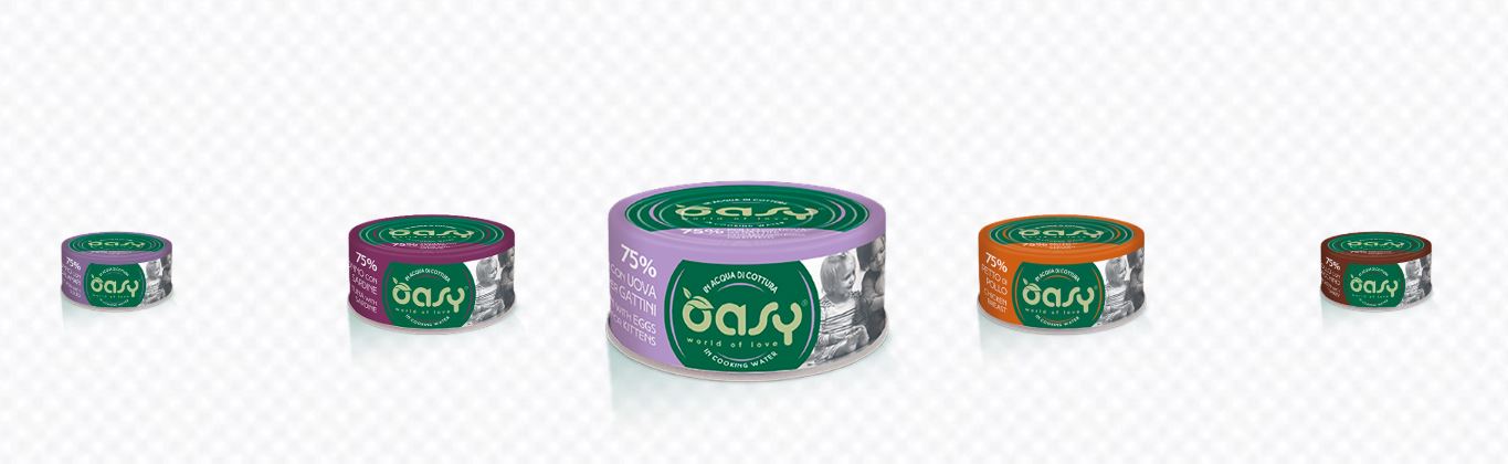 OASY MORE LOVE CIBO UMIDO IN LATTINA PER GATTI GUSTO A SCELTA 70 GRAMMI