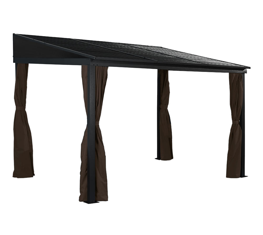 PERGOLA ADDOSSATA 3X4,8 ANTRACITE PORTLAND CON ZANZARIERE