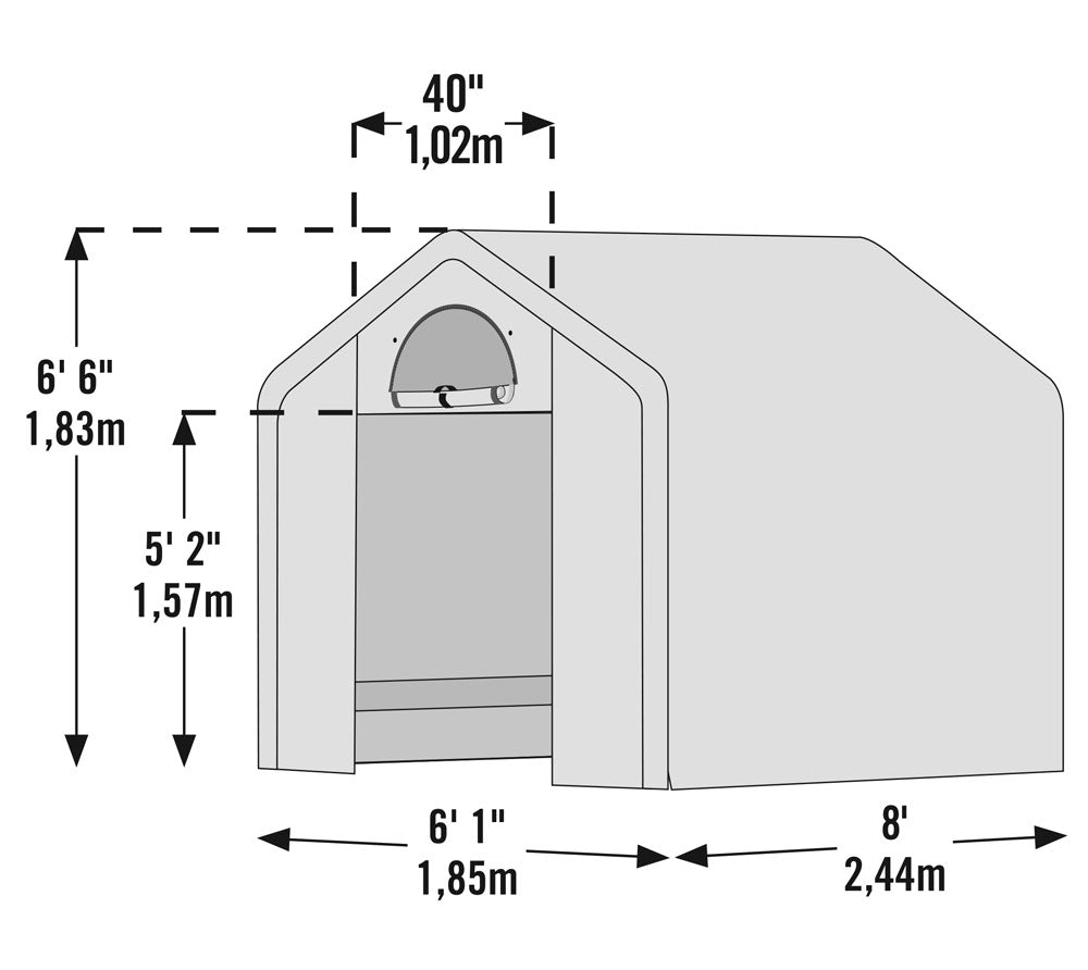 SERRA IN ALLUMINIO CON RIPIANI 240X180XH200CM