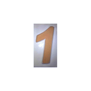 NUMERO SMALTATO 1 IN MATERIALE CERAMICO
