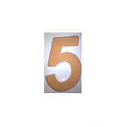 NUMERO SMALTATO 5 IN MATERIALE CERAMICO