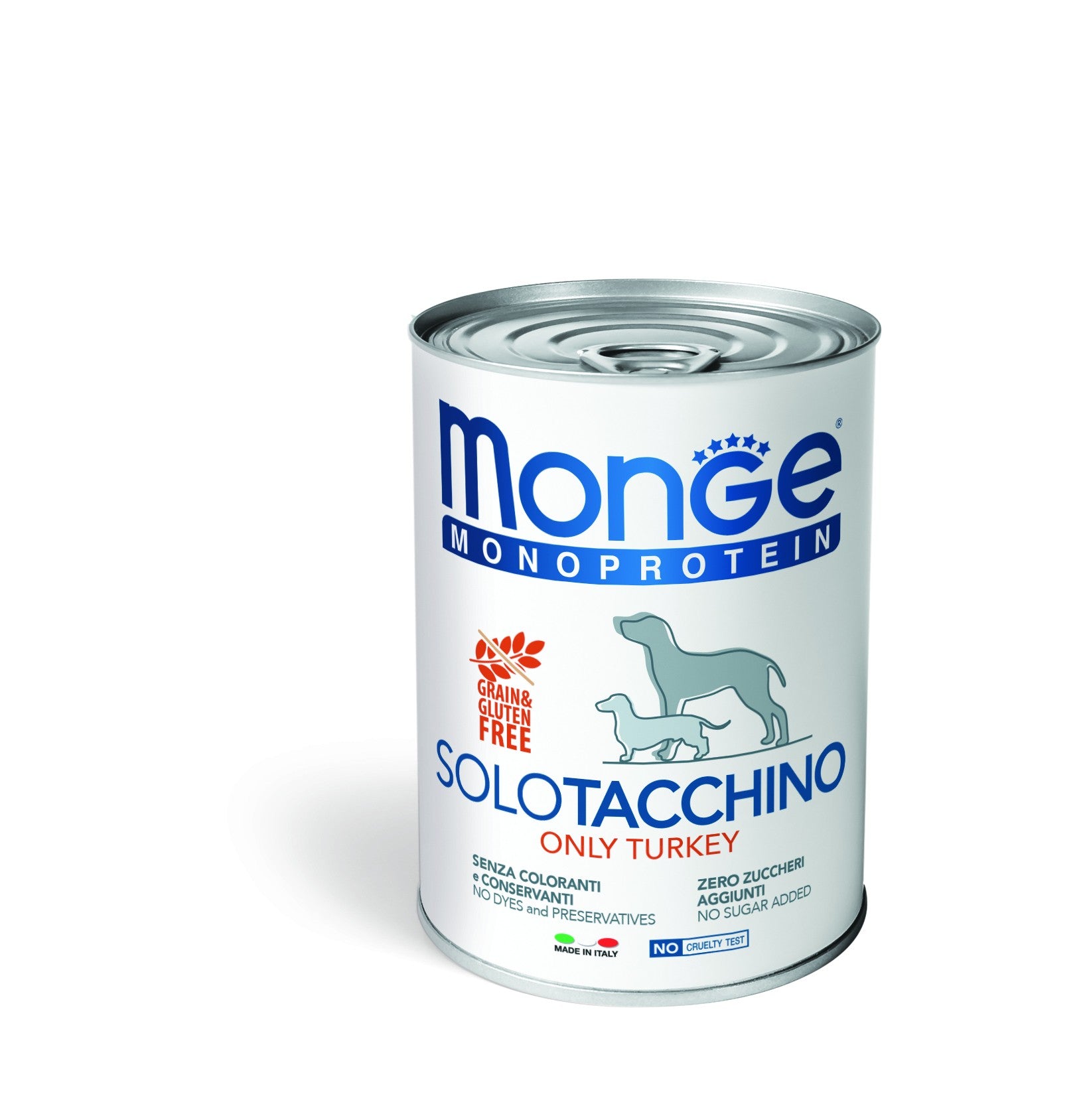 MONGE SCATOLETTA CIBO UMIDO CANE MONOPROTEICO SOLO TACCHINO 400GR