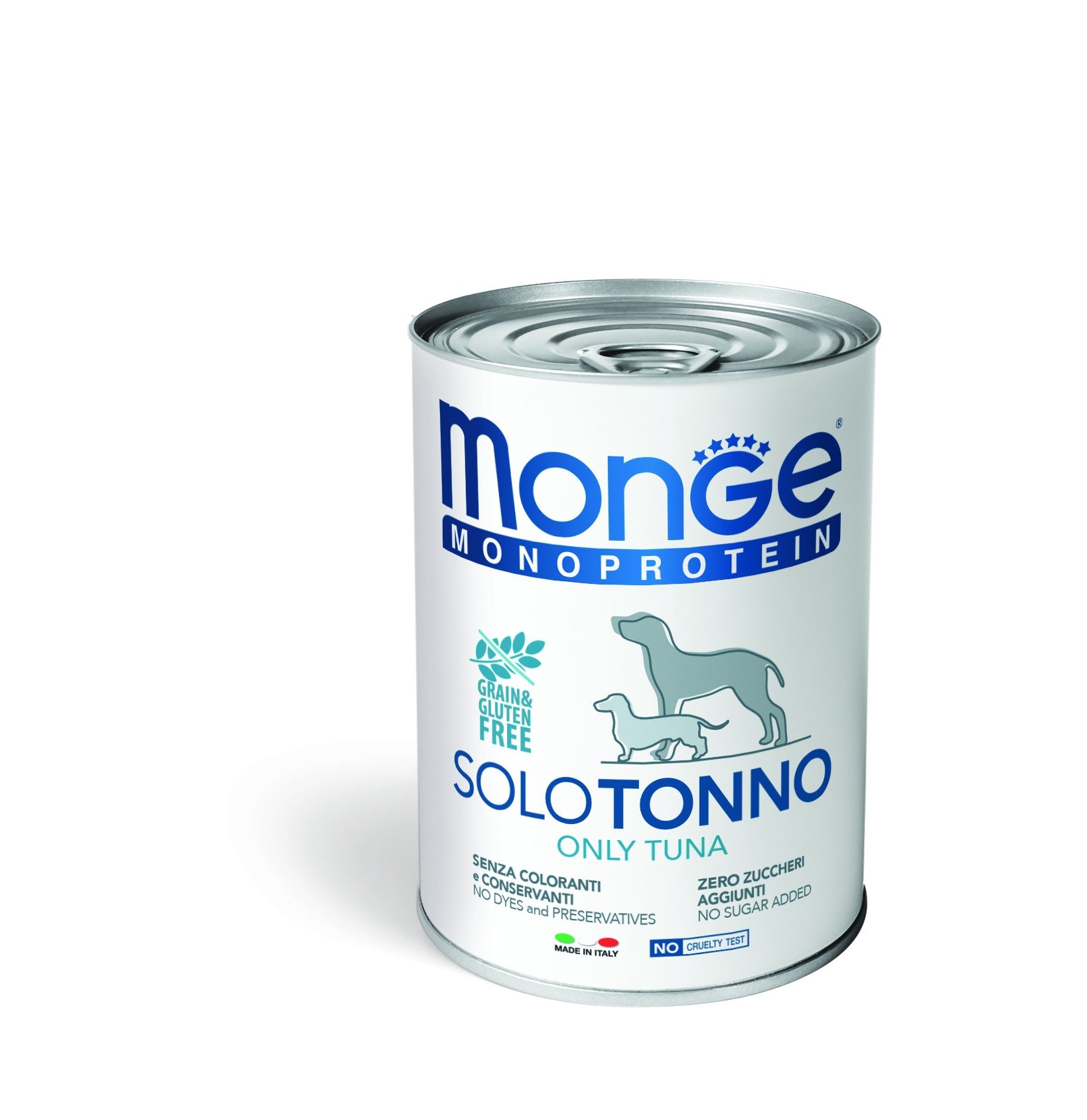 MONGE SCATOLETTA CIBO UMIDO CANE MONOPROTEICO SOLO TONNO 400GR