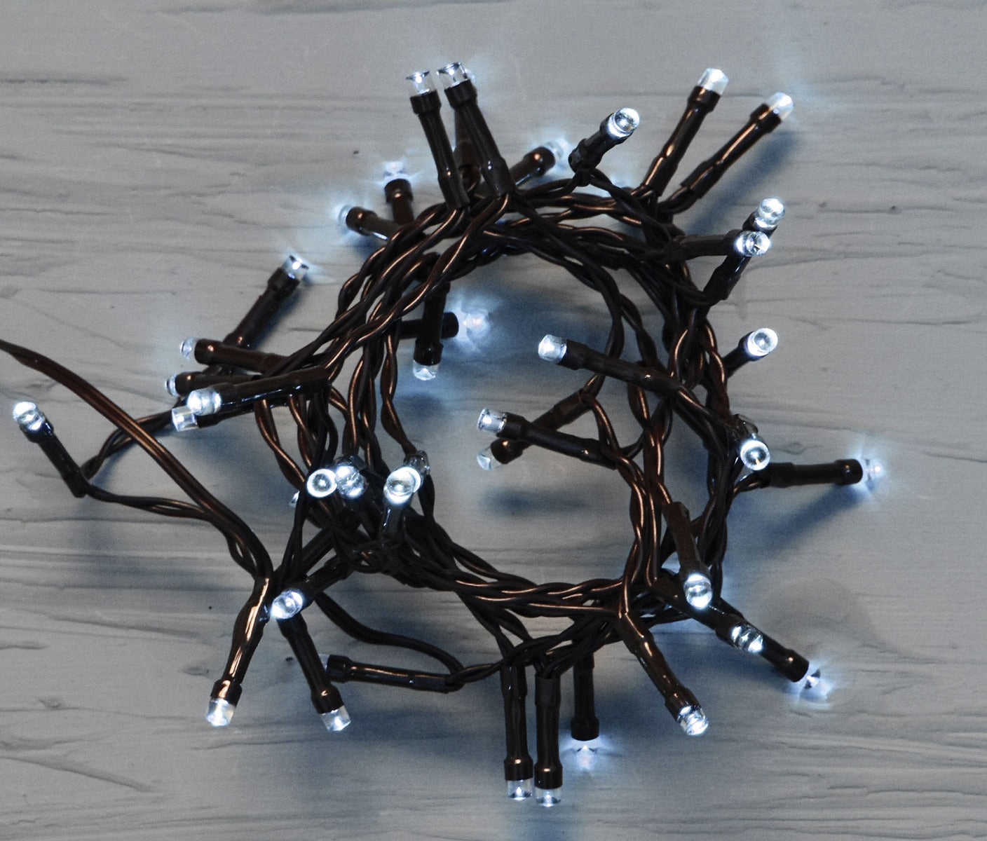 LUCI DI NATALE CATENA CON 35 LED BIANCO GHIACCIO 5.25MT