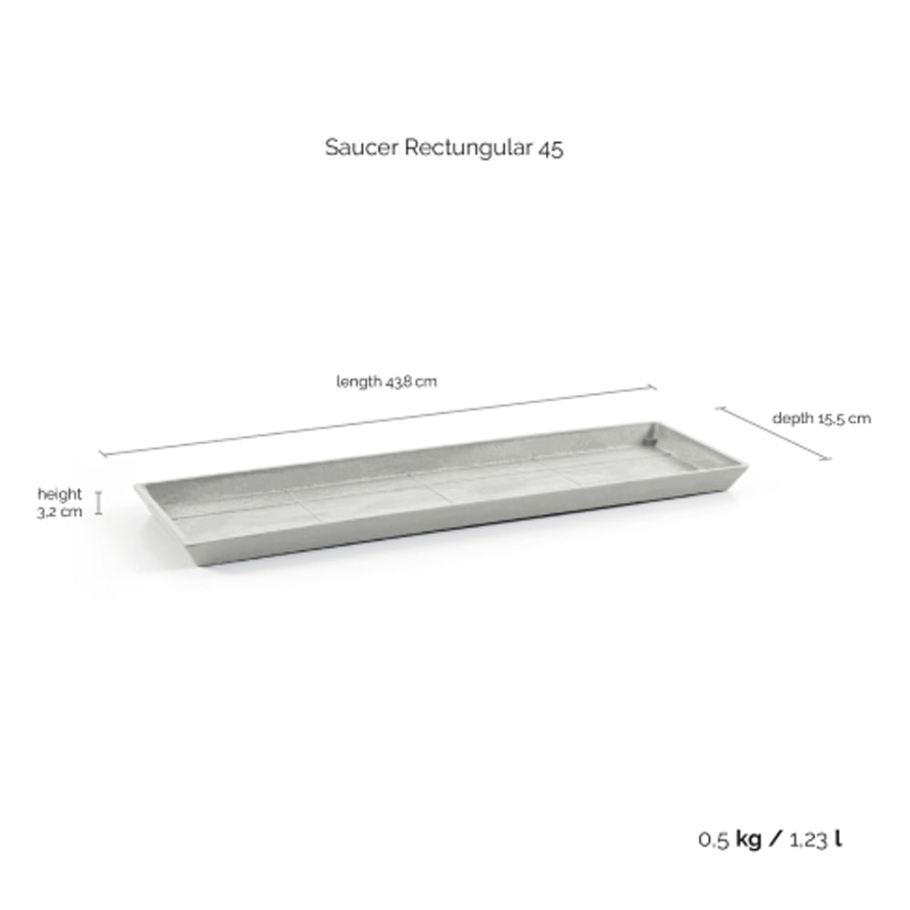SOTTOVASO RETTANGOLARE L4XP15,5XH3,3CM BIANCO/GRIGIO