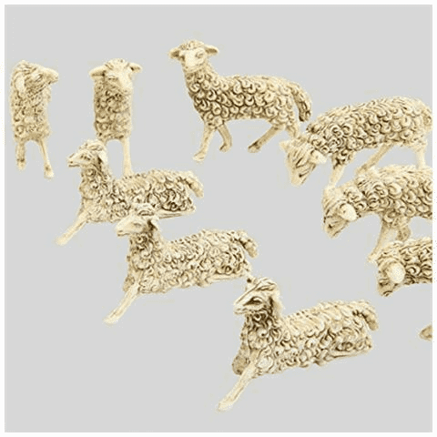 12 PECORE 7X6CM IN RESINA
