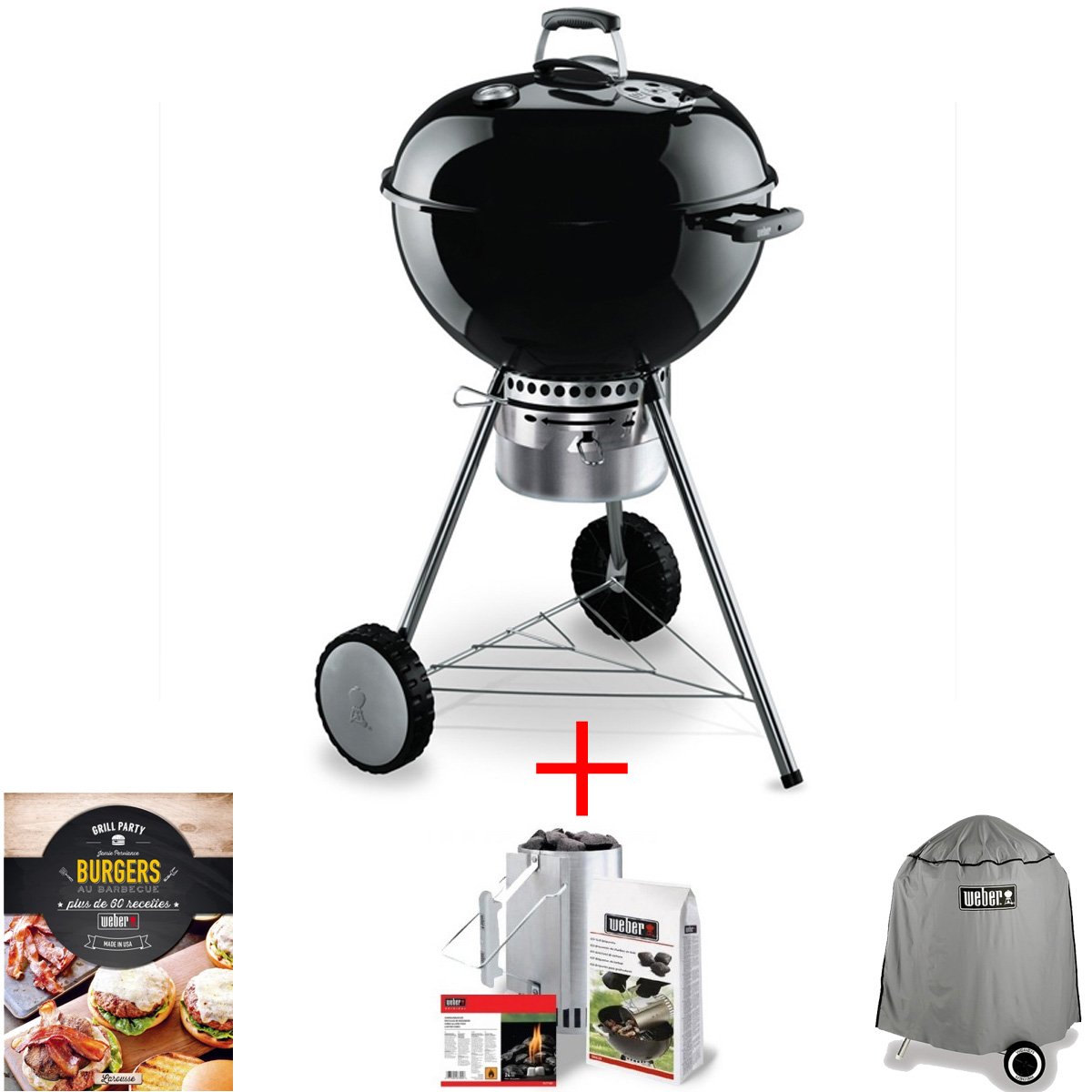 OFFERTA WEBER ONE TOUCH PREMIUM 57 BLACK  + CUSTODIA + KIT CIMINERA + RICETTARIO