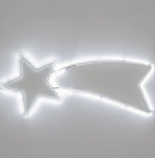 Stella cometa strip LED 294 luci 100x40 cm Bianco Diamond