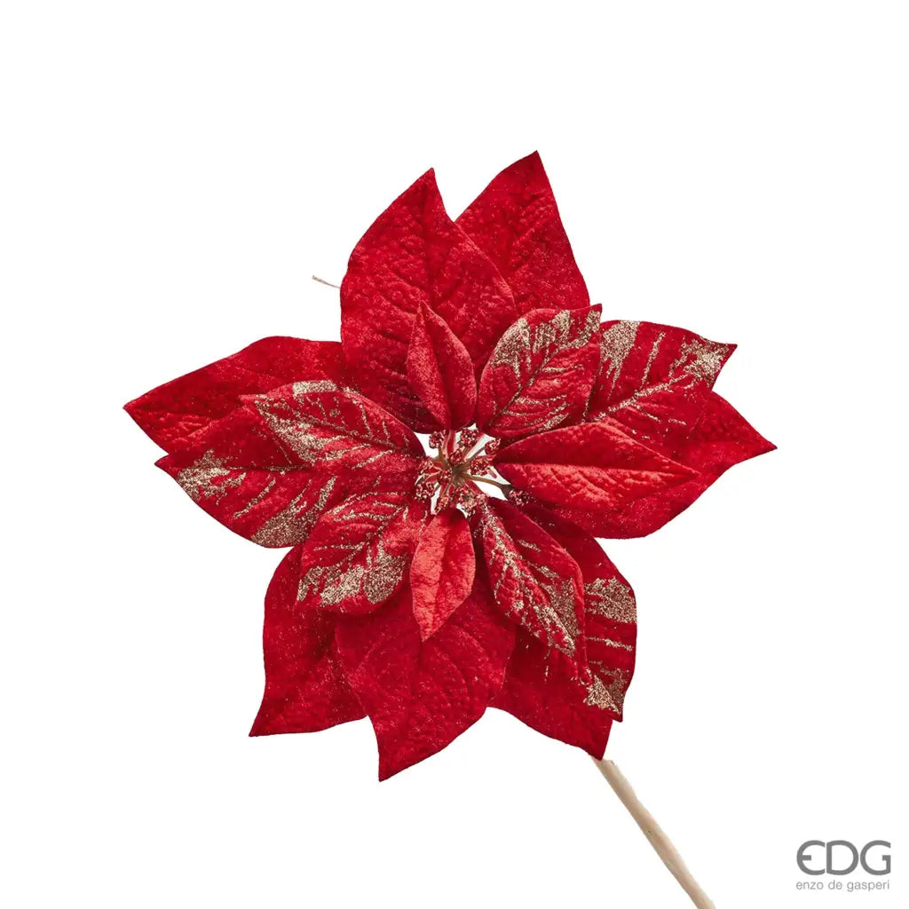 Roter Weihnachtsstern mit Clip D27 EDG