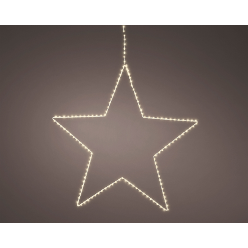 CORNICE MICRO LED LUCE DA ESTERNO STELLA BIANCA 62CM 175LED BIANCO CALDO