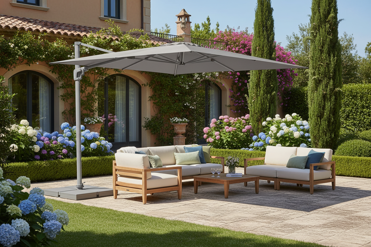 Ombrellone Sunflex 300x300 cm Grigio D13 GLATZ
