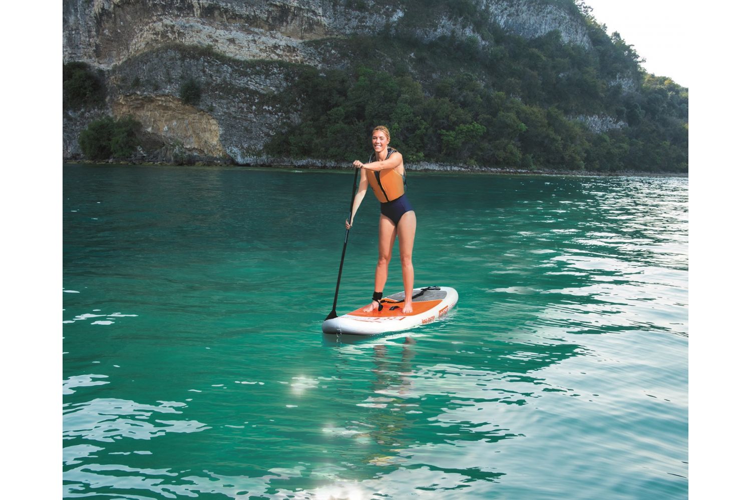 TAVOLA DA SUP GONFIABILE AQUA JOURNEY 274X76X12CM CON REMI IN ALLUMINIO