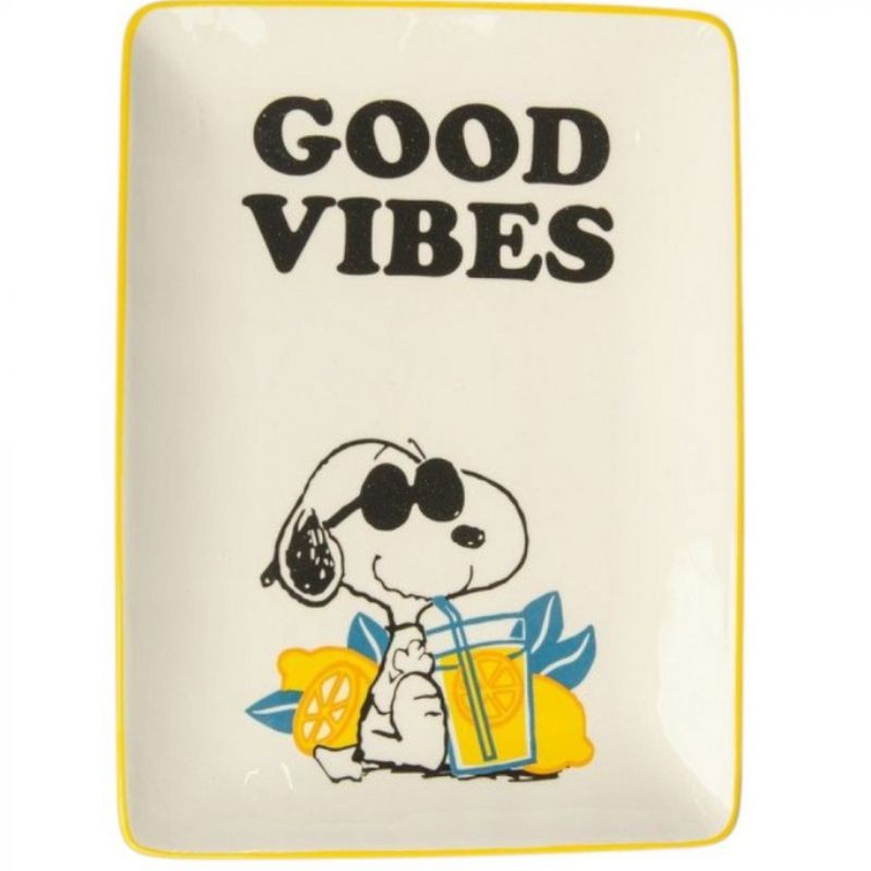 Svuotatasche Snoopy Good Vibes 17x23 cm ceramica giallo BLOGO Design