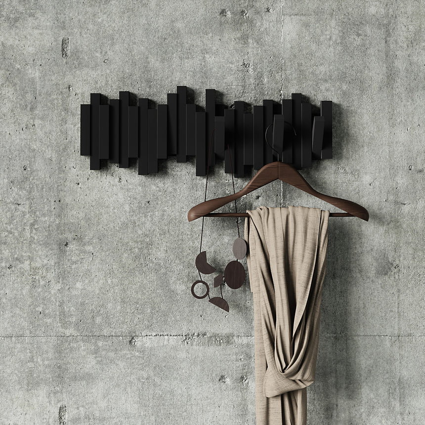 Appendiabiti da parete Sticks 49x18x3 cm Nero UMBRA