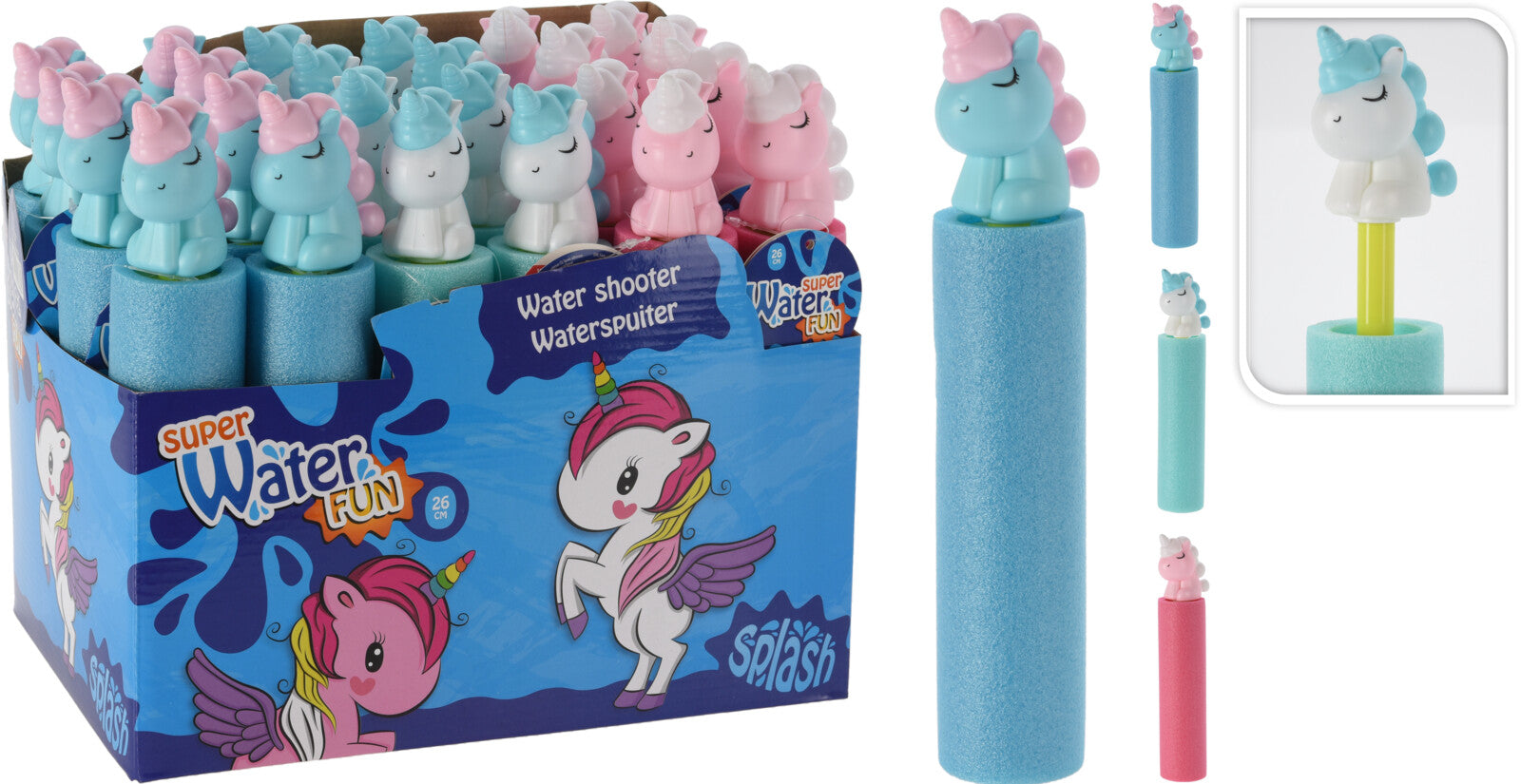 SPARA ACQUA 26CM UNICORNO COLORE ASSORTITO
