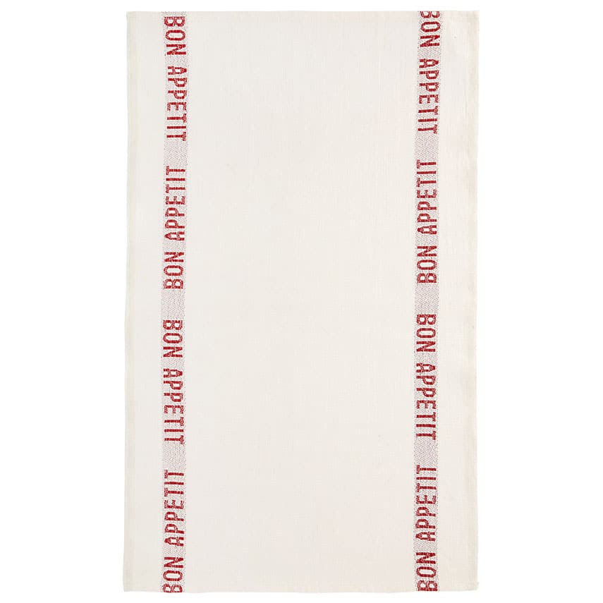 STROFINACCIO BON APPETIT 45 x 75 cm CHARVET BIANCO E ROSSO