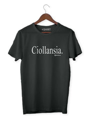 T-SHIRT UNISEX 100%COTONE NERO "CIOLLANSIA" TG L