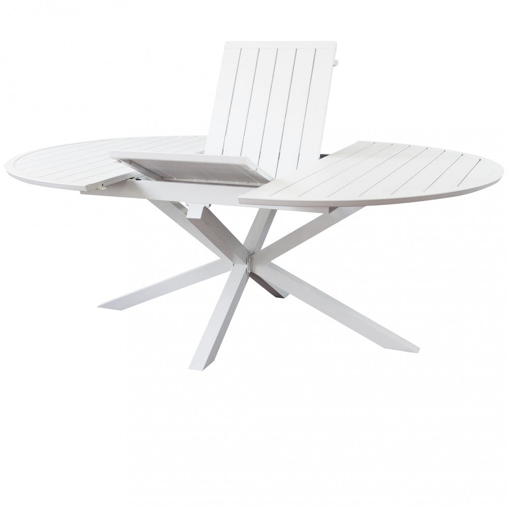 TAVOLO ROTONDO CAMELOT ALLUNGABILE 150/200 X 150 BIANCO
