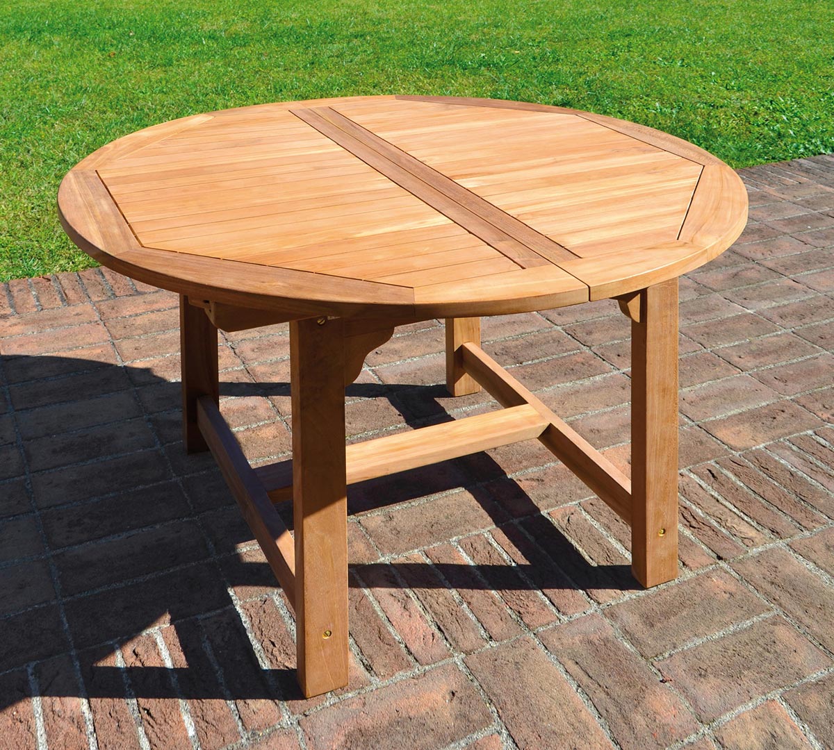 TAVOLO CAPRAIA TONDO IN TEAK ALLUNGABILE 120/170X120CM