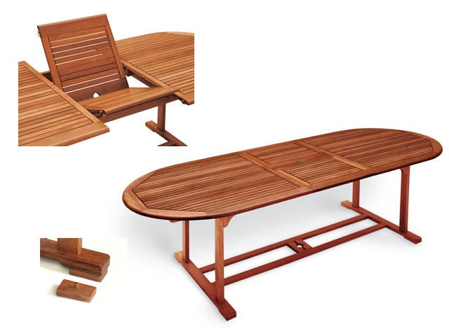 OFFERTA SET TAVOLO OVALE ALLUNGABILE 150/200X96CM + 4 SEDIE KERUING