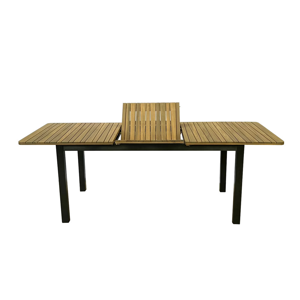 TAVOLO ALLUNGABILE BALITO 160/220X90 CM ALLUMINIO/ACACIA