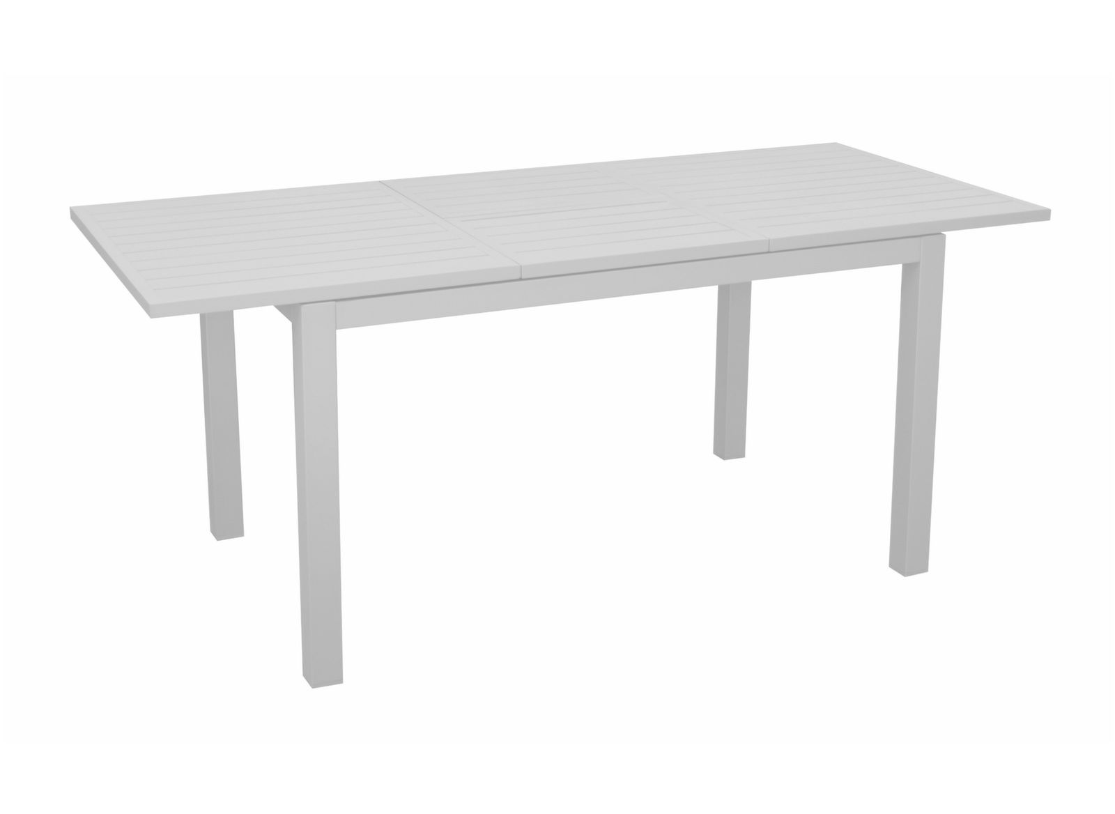 TAVOLO DA GIARDINO GENES 110/170X70 BIANCO